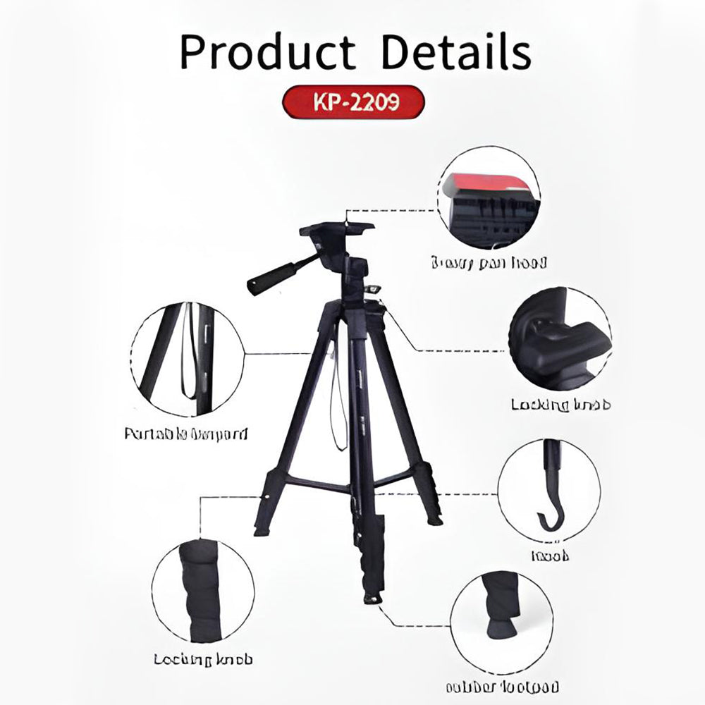 JMARY KP-2209 1.7M HORIZONTAL AXIS TRIPOD WITH EXTENDABLE ARM