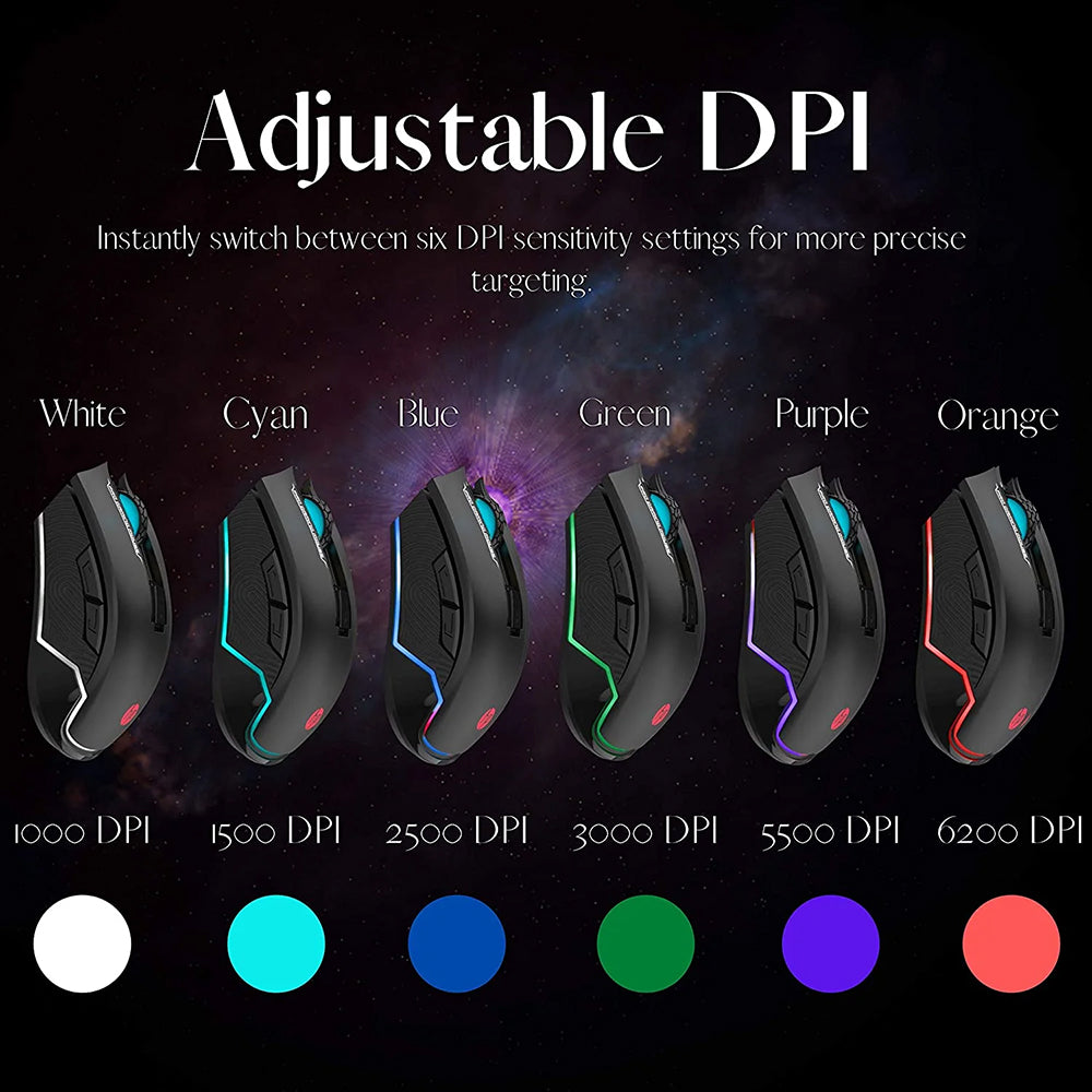 HP G360 DPI 6200 6 BUTTONS RGB WIRED GAMING MOUSE