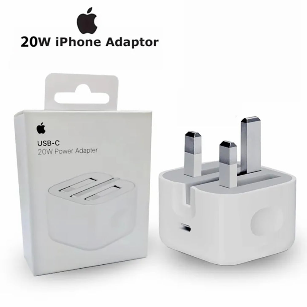 Iphone Usb 5W Power Adaptor UK Pin With Lightning to Usb Cable