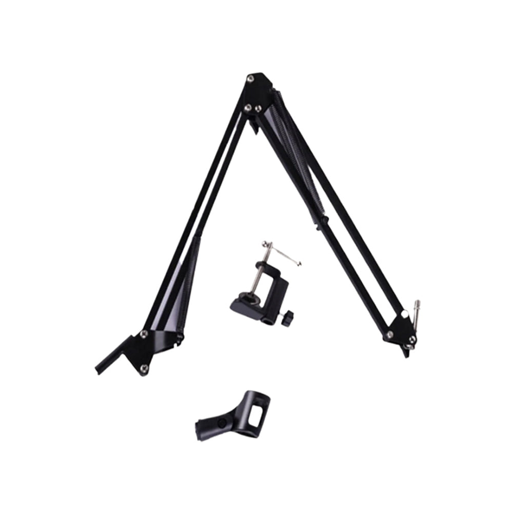 SYGA 35 METAL CANTILEVER MICROPHONE DESKTOP UNIVERSAL CAPACITOR WHEAT STAND (BLACK)