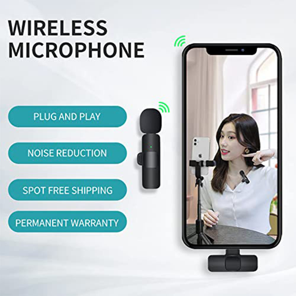 K8 Collar Wireless Microphone Type C Supported