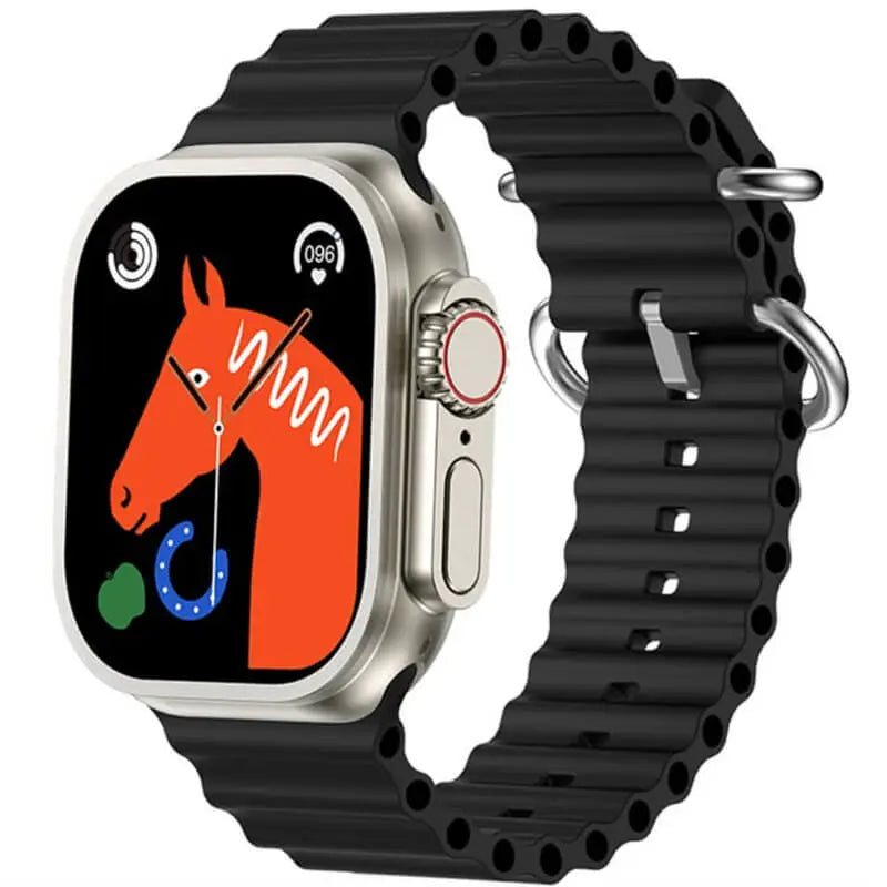 S9 ULTRA 49MM (3 STRAPS) SMART WATCH SERIES 9 WITH Metal Milanese Strap BLUETOOTH VOICE CALL 2.2 INCH HD SCREEN WITH FITPRO APP BLACK