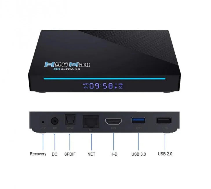 Smart Box H96MAX 8gb+64gb Quad Core 4k Ulta Hd 11.0v