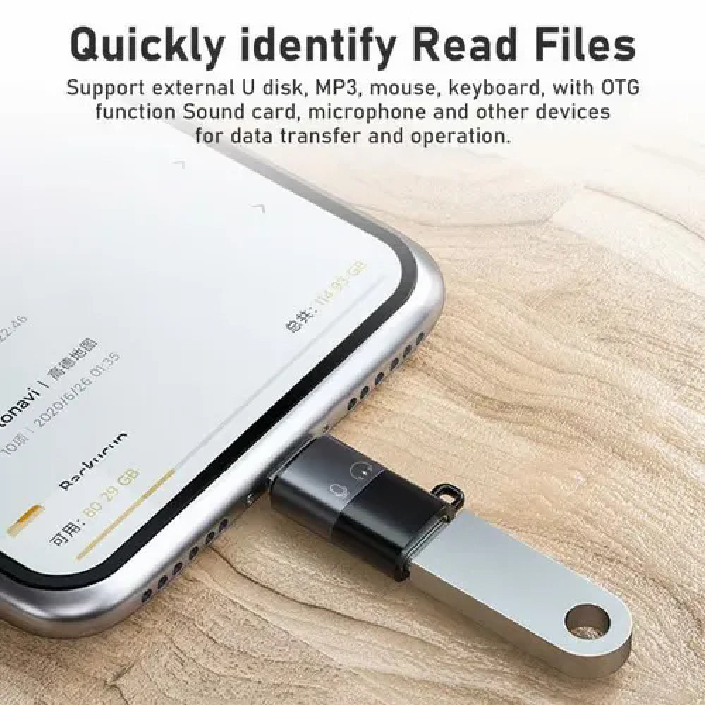 Usb-C To Lightning Otg Audio Adapter For Mic & Phone