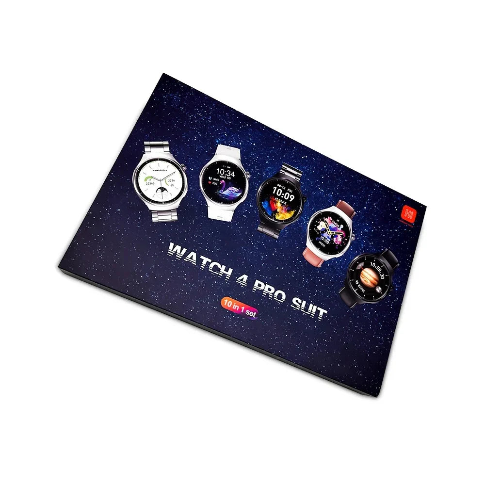 Watch 4 Pro Suit Smartwatch WITH 7 STRAPS High Definition Color Screen Healthy Monitoring Custom Dial WITH HIWATCHPRO APP