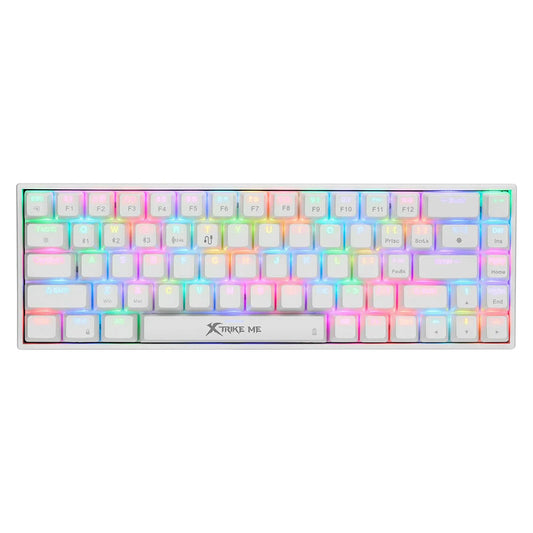 XTRIKE ME GK-994W WIRELESS 2.4G RGB BT GAMING KEYBOARD WHITE