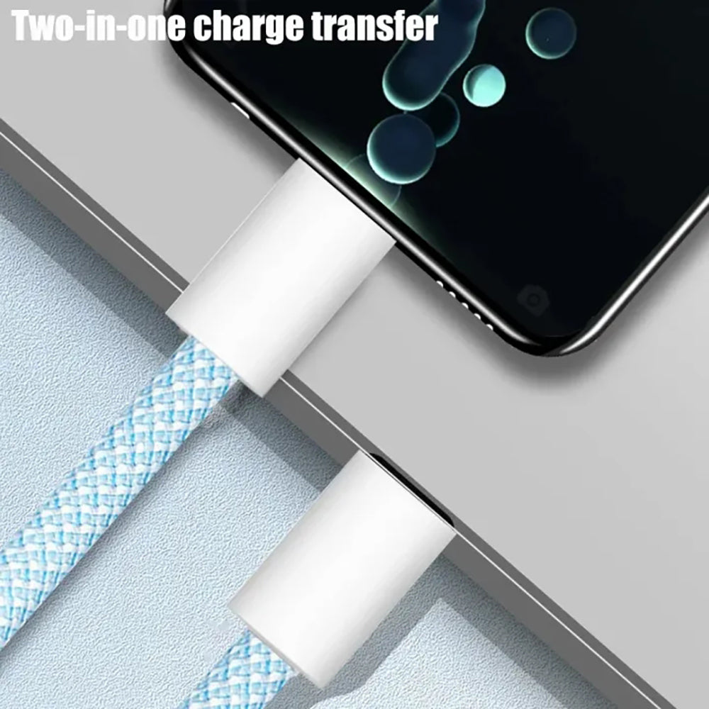 IPHONE PD 60W FAST CHARGING NYLON TYPE-C TO C CABLE FOR IPHONE 15 PRO MAX (1M)