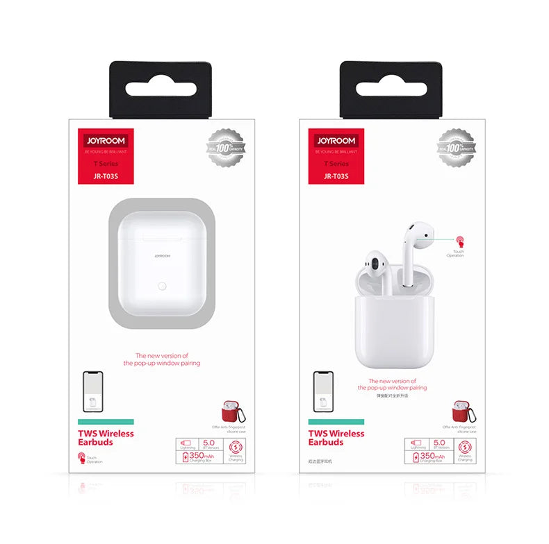 JOYROOM JR-T03S TWS WIRELESS EARBUDS WITH WINDOW (ORIGINAL)