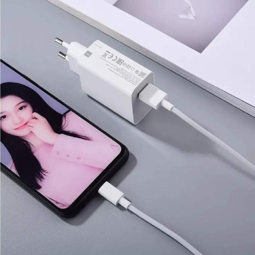 XIAOMI 33W EU PLUG QC3.0 FAST QUICK WALL CHARGER WITH CABLE