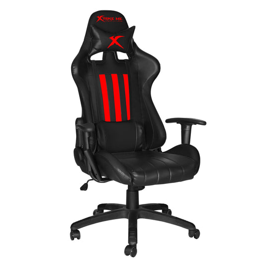 XTRIKE GC-905 BK ERGONOMIC ADJUSTABLE GAMING CHAIR CASTER WHEELS BLACK
